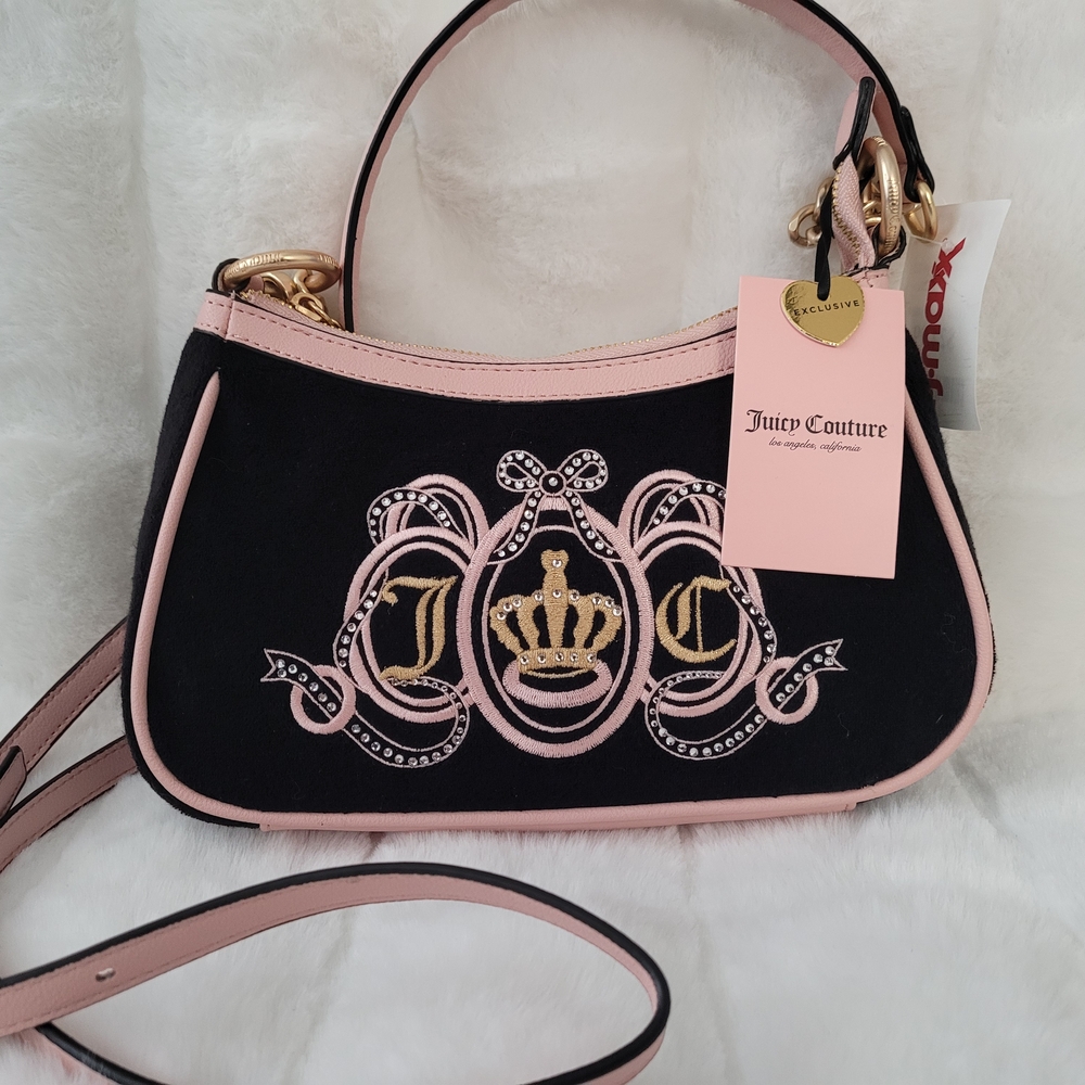 Juicy Couture Black and Pink Women's Bag